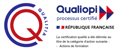 Qualiopi, processus certifié, et QUALITIA : certification délivrée au titre de la catégorie Actions de formation